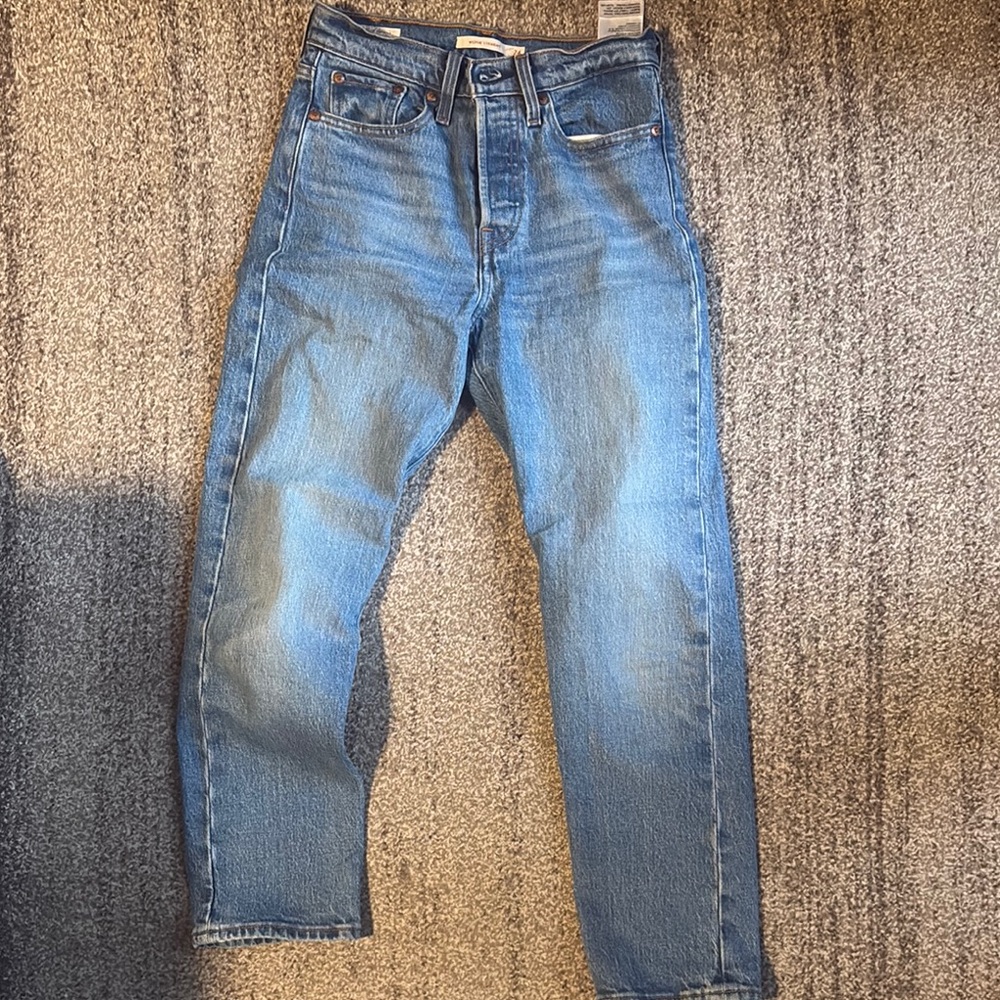 Levi's Blue Straight Leg Jeans Classic Style - Picture 2 of 8
